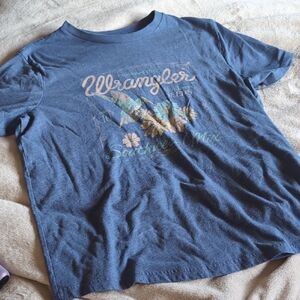 Wrangler womans Blue Graphic T-Shirt floral